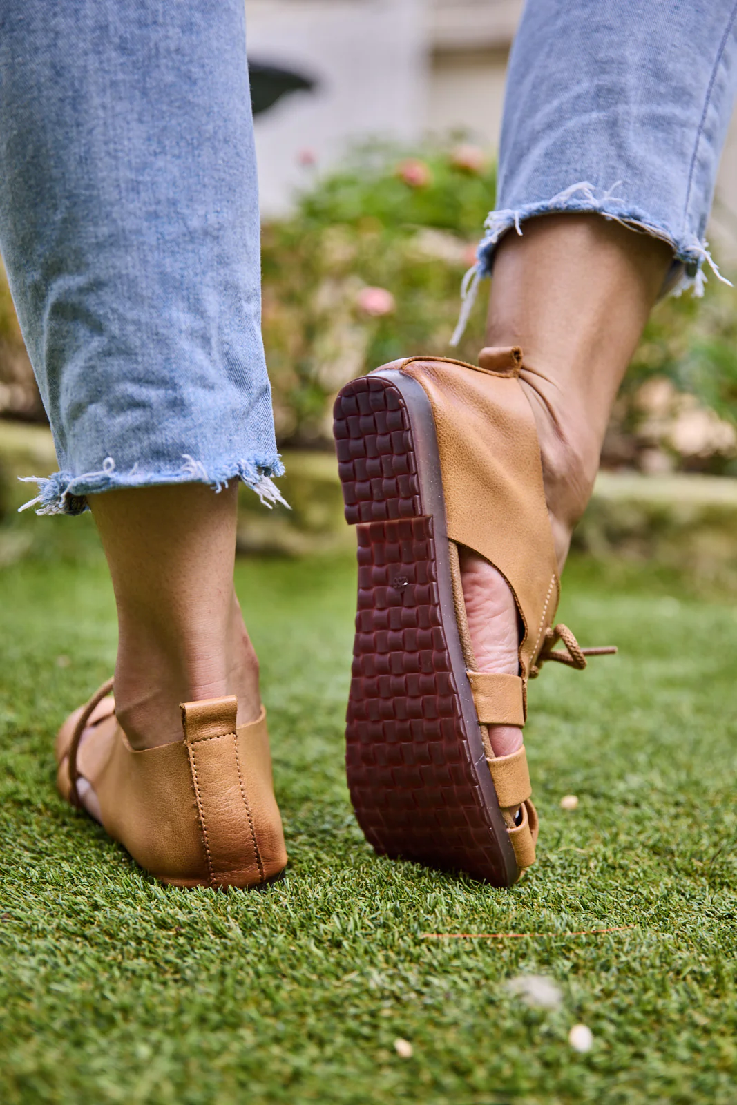 Rumour Has It | Daybreaker Leather Woven Sandal - Tan - Image 5