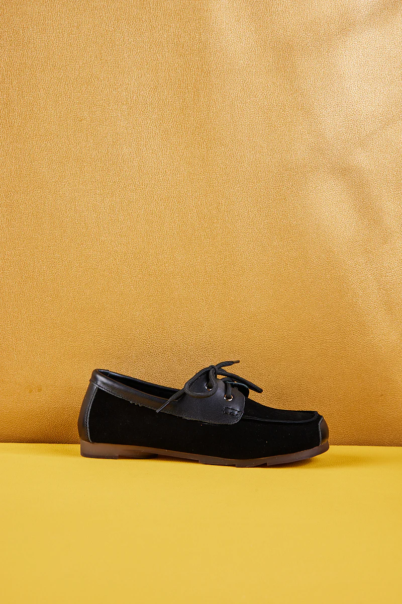 Rumour Has It | Destra Suede Moccasin - Black - Image 10