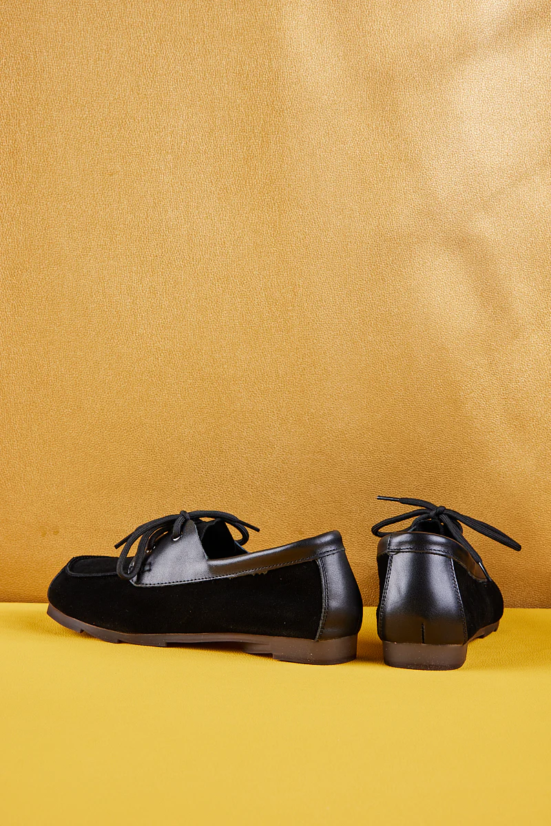 Rumour Has It | Destra Suede Moccasin - Black - Image 11