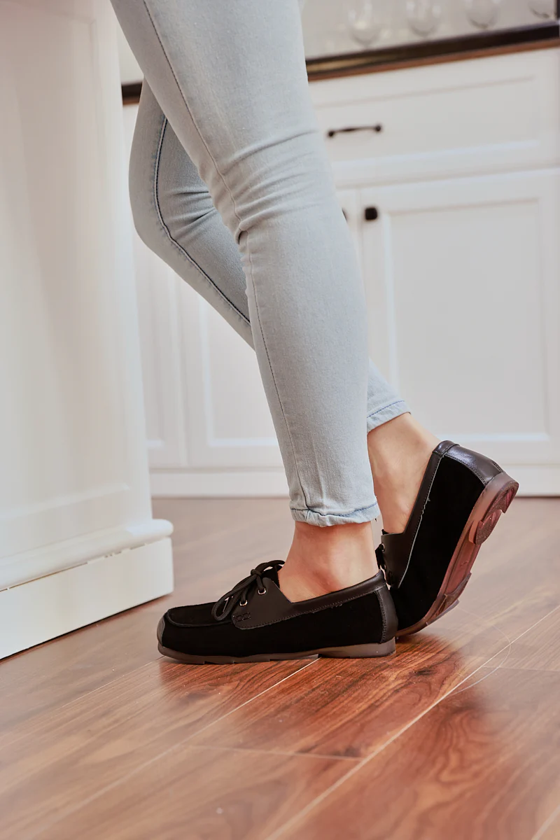 Rumour Has It | Destra Suede Moccasin - Black - Image 5