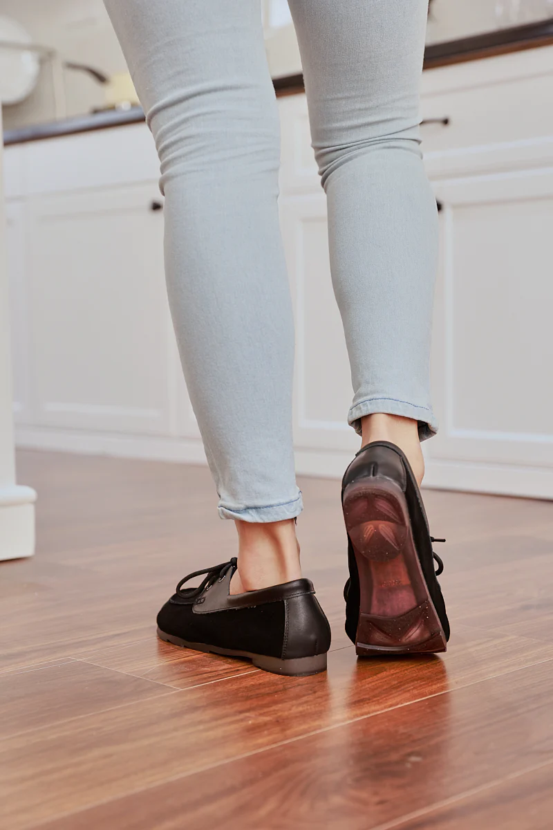 Rumour Has It | Destra Suede Moccasin - Black - Image 7