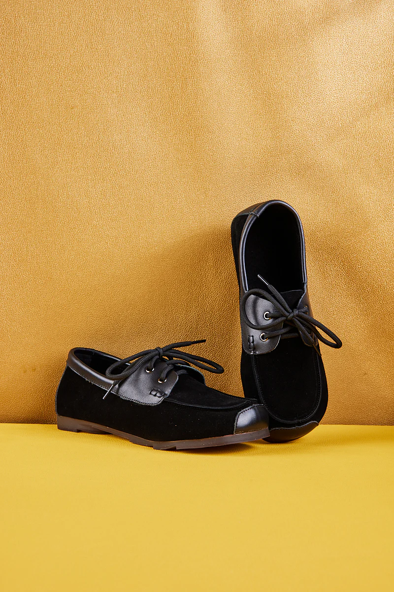 Rumour Has It | Destra Suede Moccasin - Black - Image 8