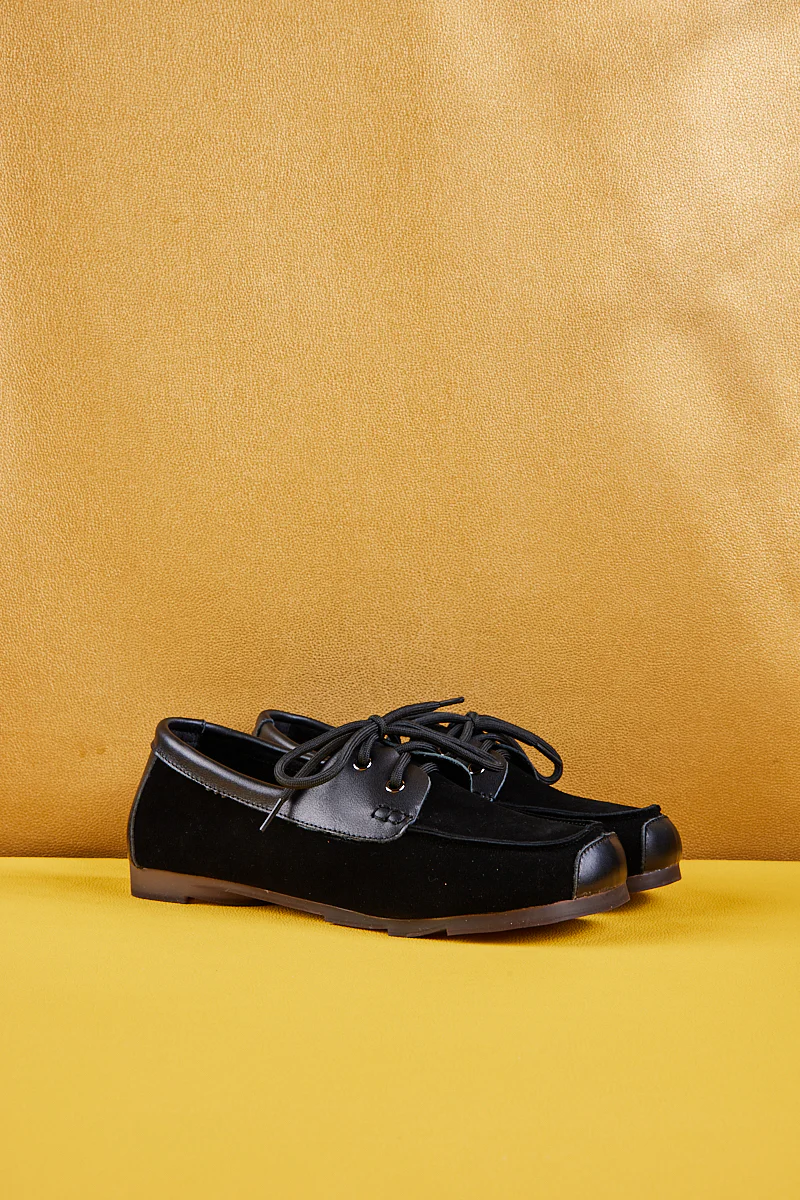 Rumour Has It | Destra Suede Moccasin - Black - Image 9