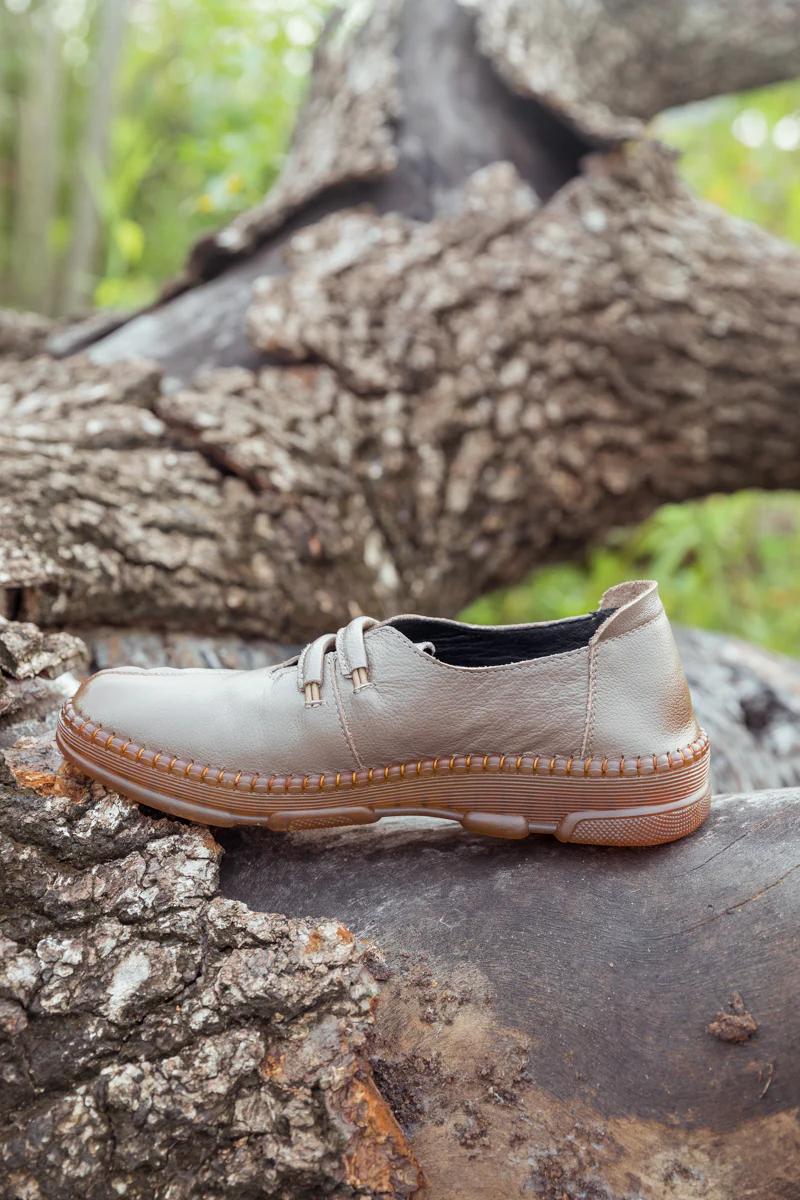 RUMOUR HAS IT| FLORAL EMBROIDERED LEATHER LOAFER - GREY - Image 10