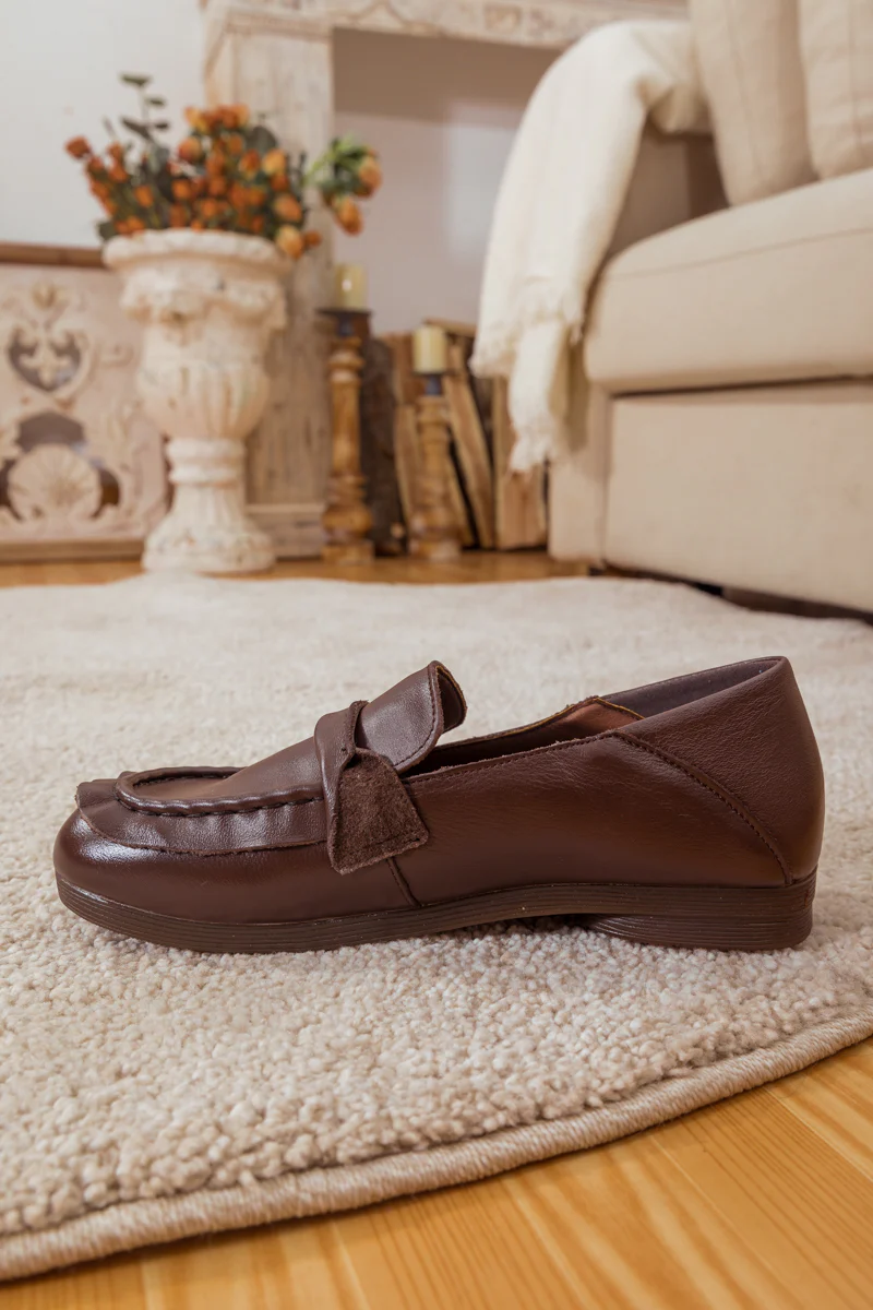 RUMOUR HAS IT| HENRY LEATHER LOAFER - BROWN - Image 10