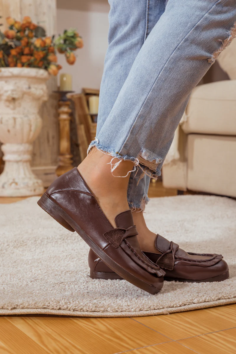 RUMOUR HAS IT| HENRY LEATHER LOAFER - BROWN - Image 2