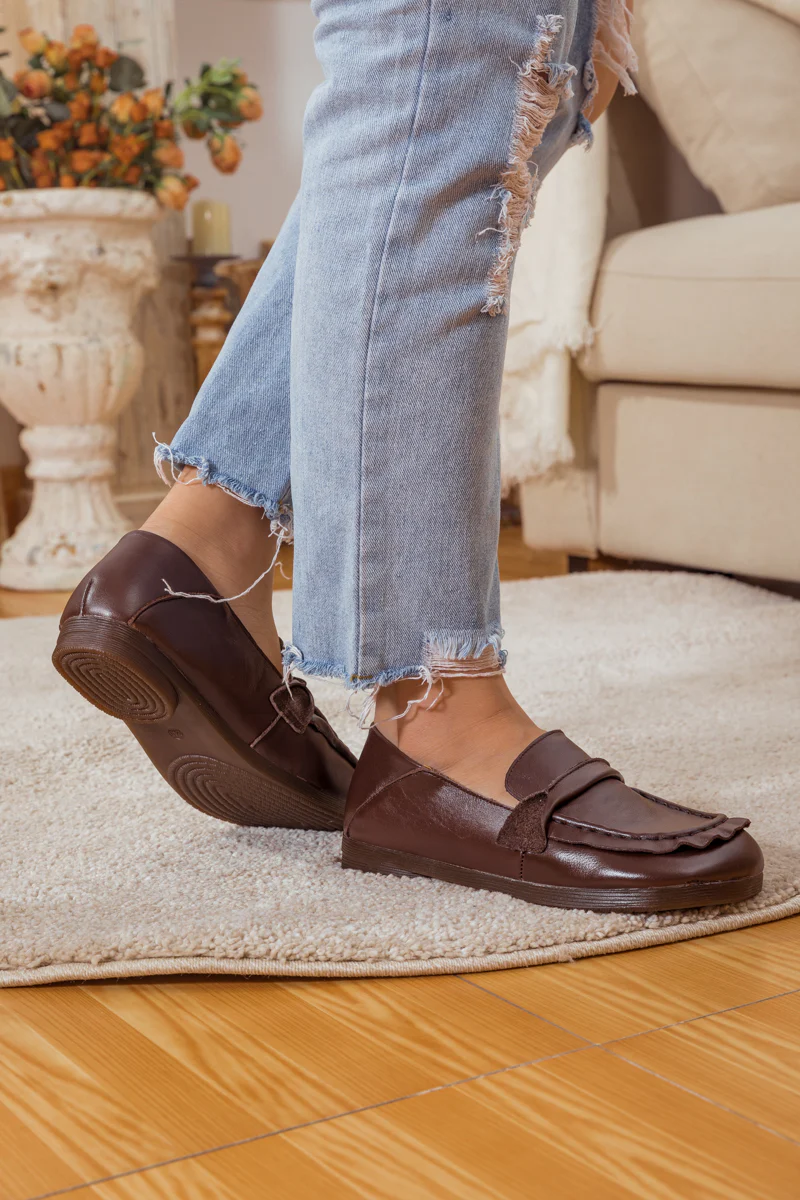 RUMOUR HAS IT| HENRY LEATHER LOAFER - BROWN - Image 5