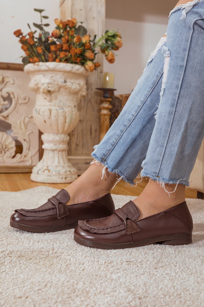 RUMOUR HAS IT| HENRY LEATHER LOAFER - BROWN - Image 6