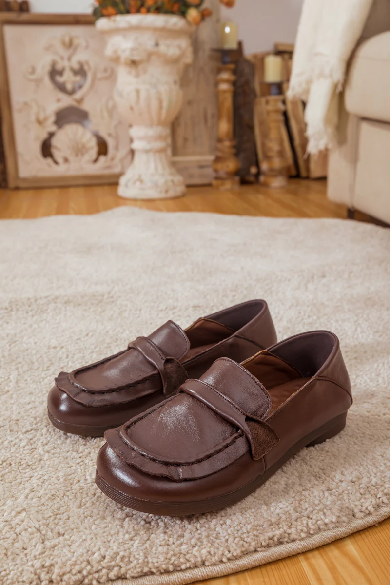 RUMOUR HAS IT| HENRY LEATHER LOAFER - BROWN - Image 7