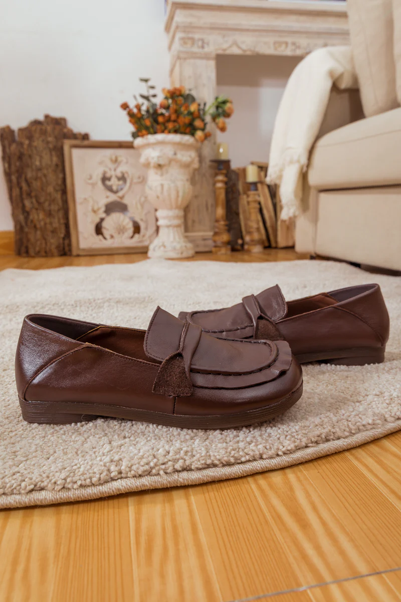 RUMOUR HAS IT| HENRY LEATHER LOAFER - BROWN - Image 8