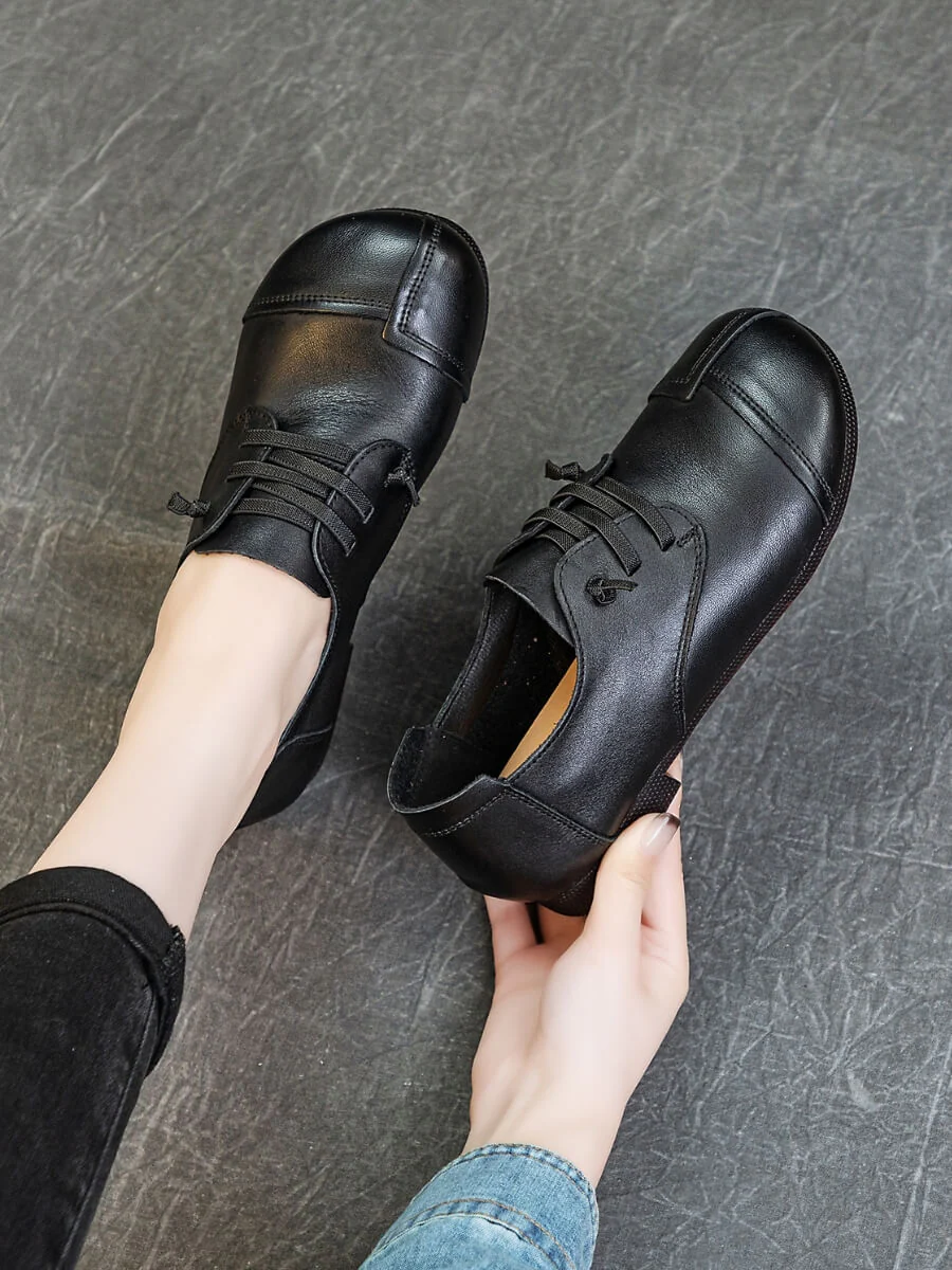 Rumour Has It | Marlah Patch Upper Leather Loafer - black - Image 8