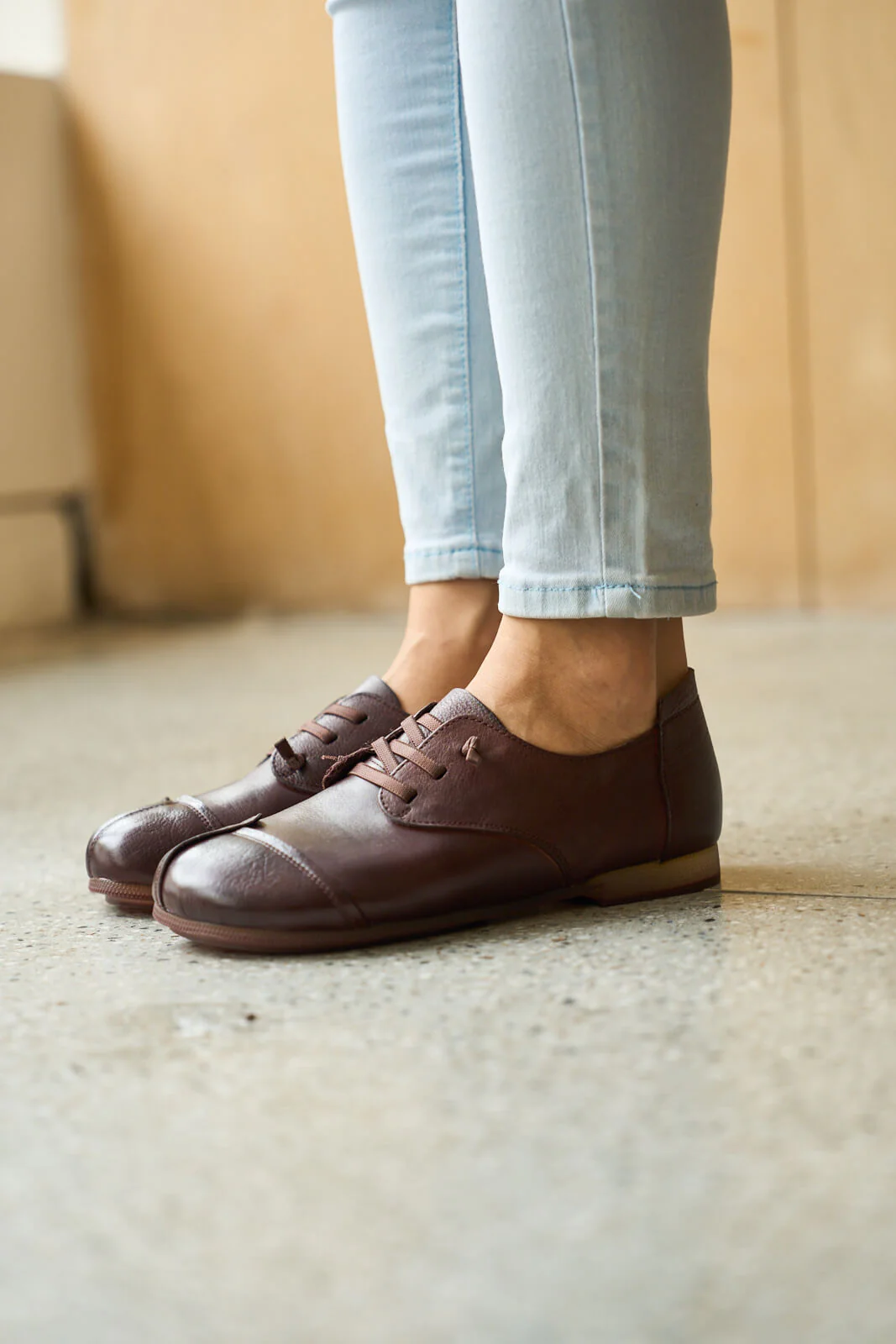 Rumour Has It | Marlah Patch Upper Leather Loafer - brown - Image 3