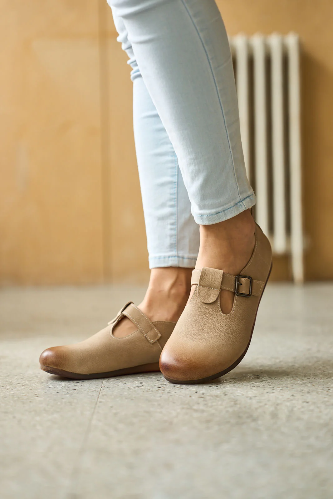 Rumour Has It | Marley Leather Clog - khaki - Image 3