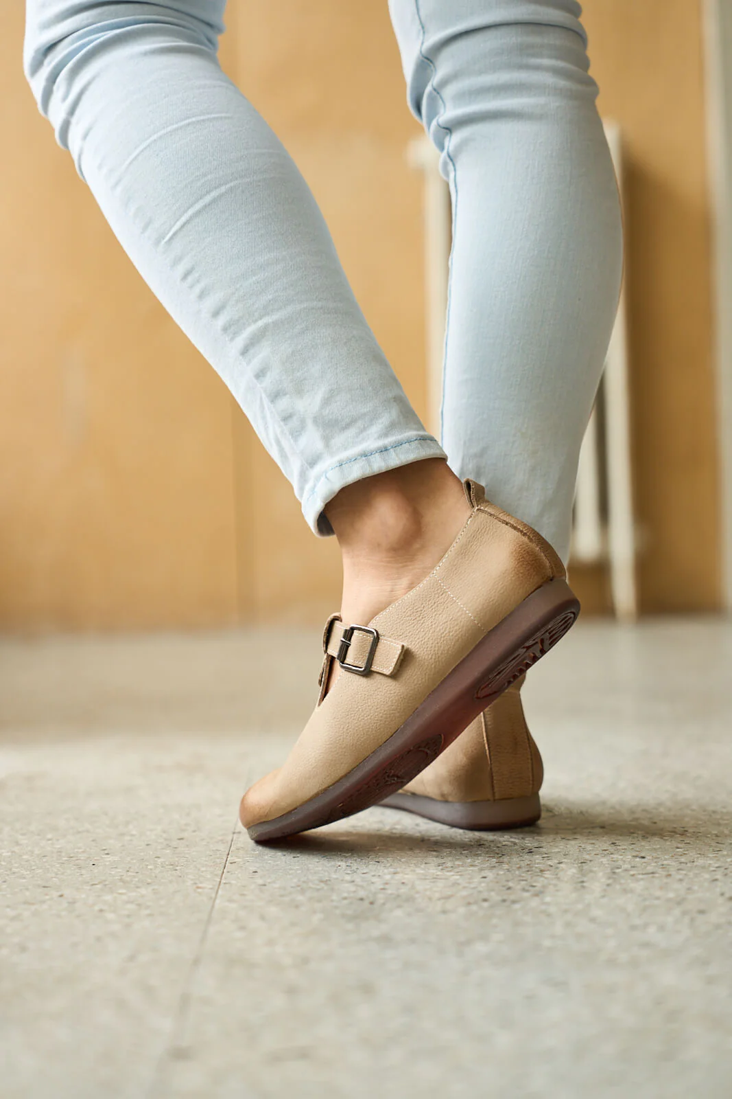 Rumour Has It | Marley Leather Clog - khaki - Image 7