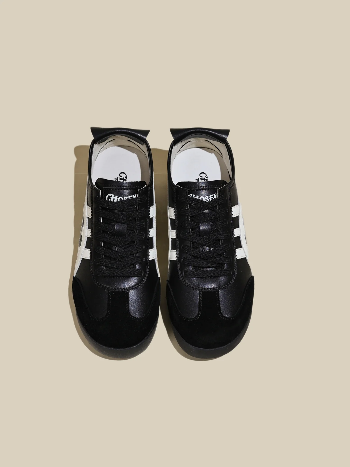 Rumour Has It | Maxine Contrast Strap Leather Sneaker - black - Image 5