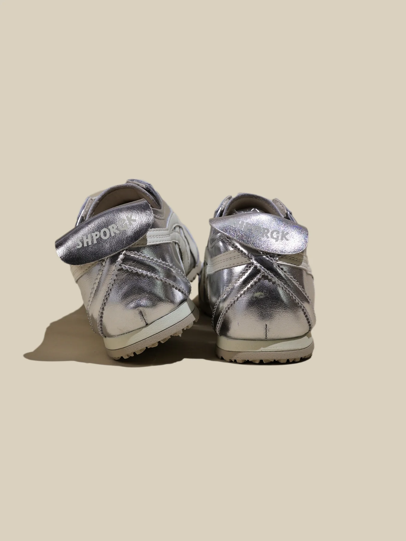 Rumour Has It | Maxine Contrast Strap Leather Sneaker - silver - Image 7