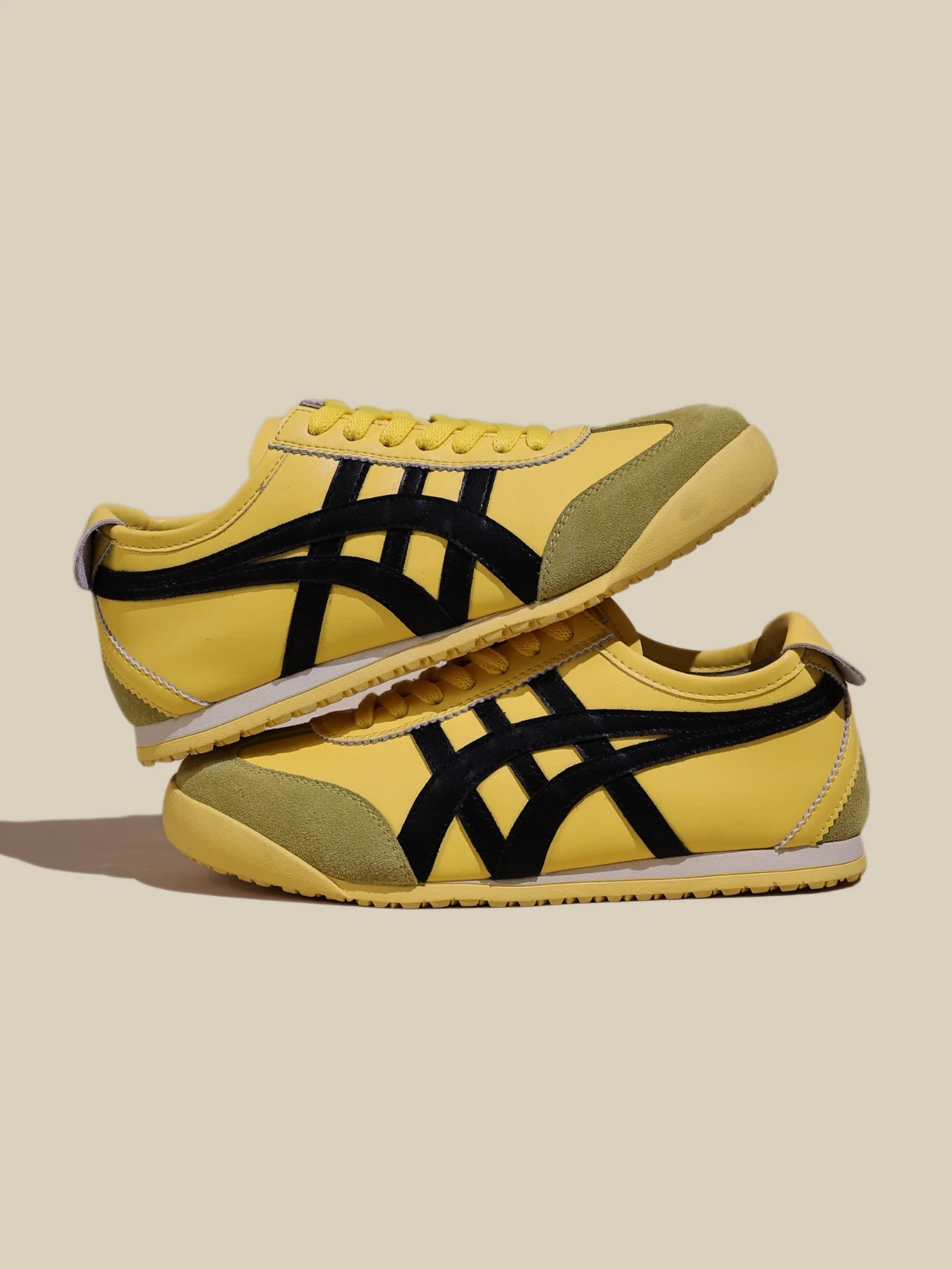 Rumour Has It | Maxine Contrast Strap Leather Sneaker - yellow - Image 3