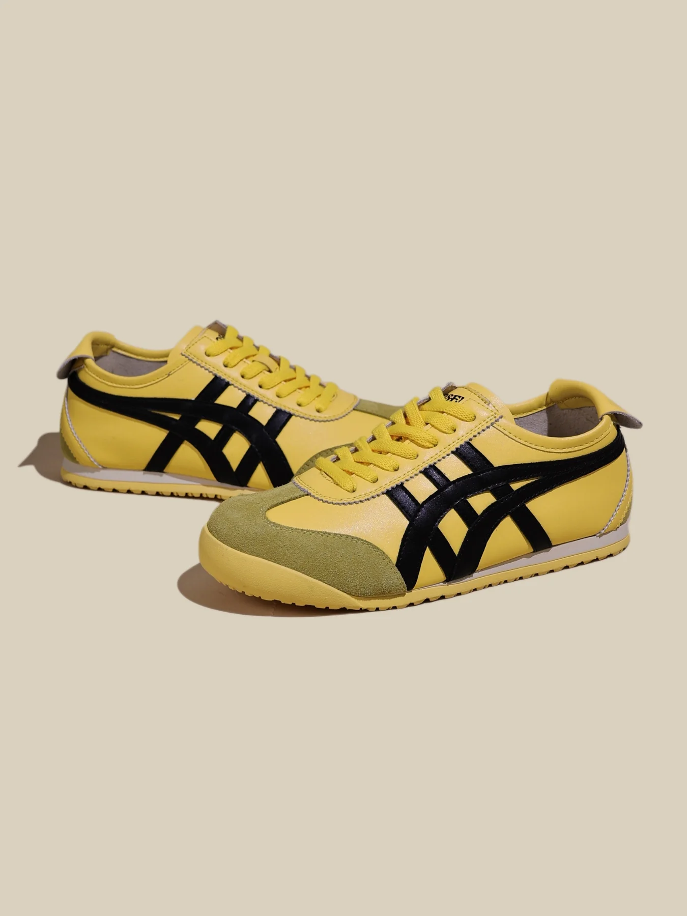Rumour Has It | Maxine Contrast Strap Leather Sneaker - yellow - Image 4
