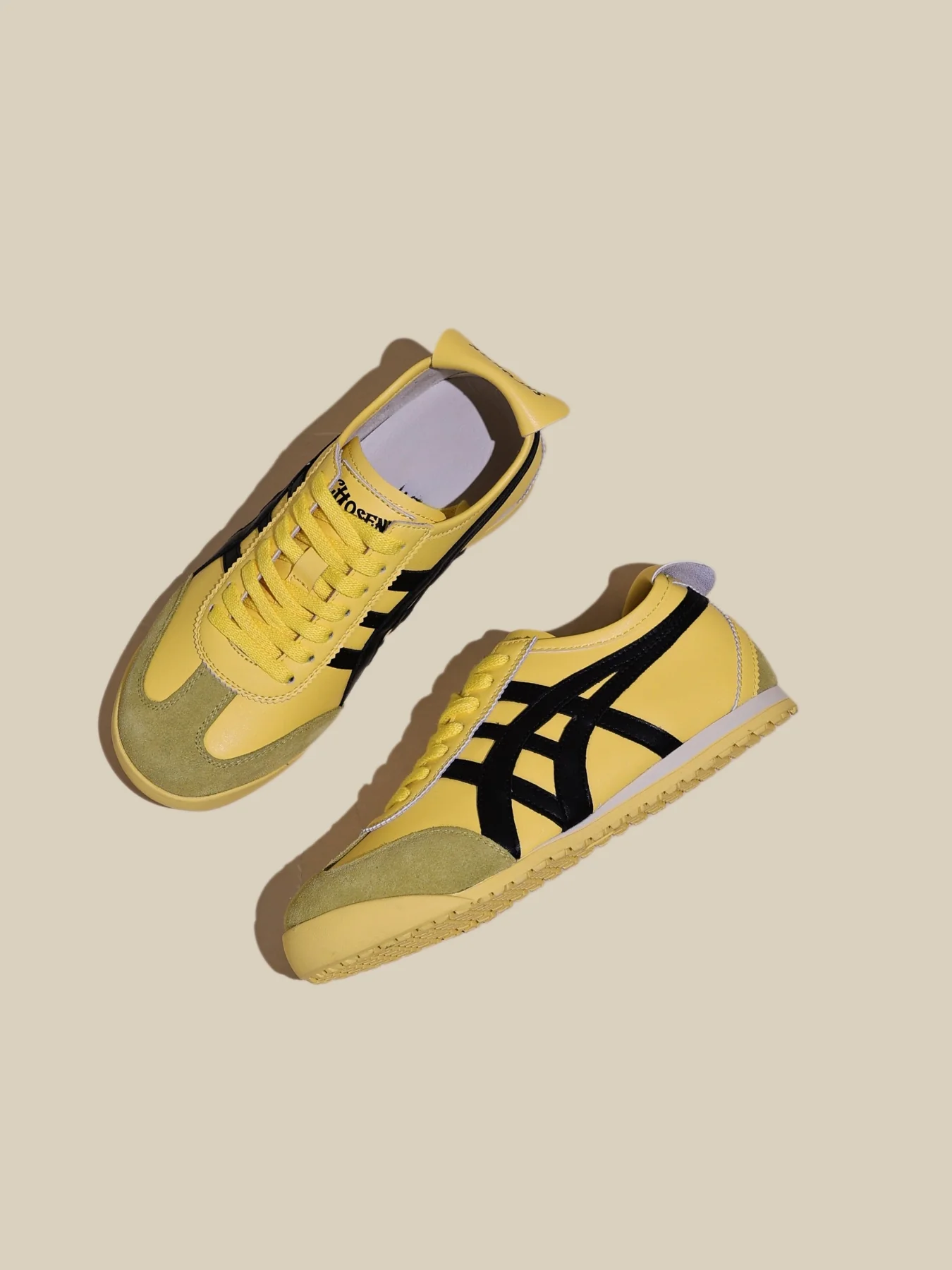 Rumour Has It | Maxine Contrast Strap Leather Sneaker - yellow - Image 5