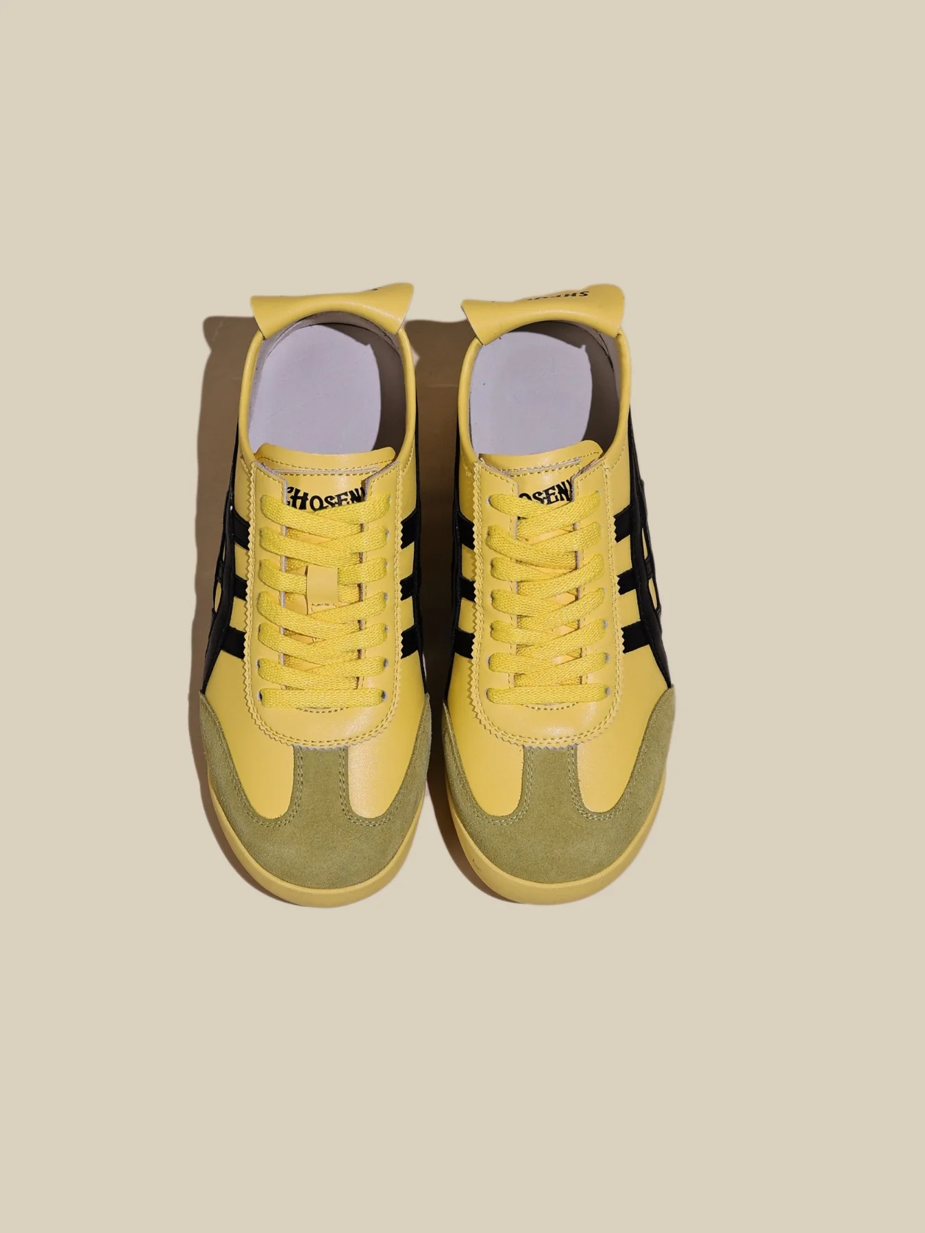 Rumour Has It | Maxine Contrast Strap Leather Sneaker - yellow - Image 6