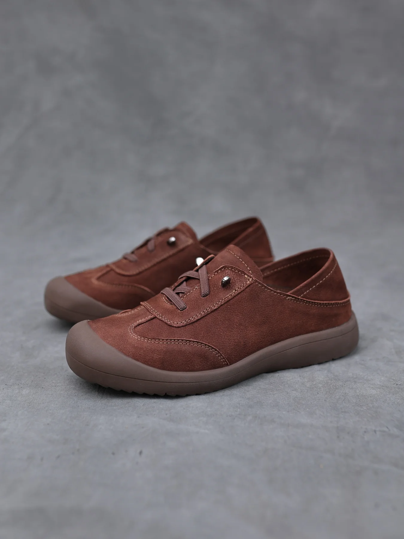 Rumour Has It | Nella Contrast Leather Casual Sneaker - brown - Image 2