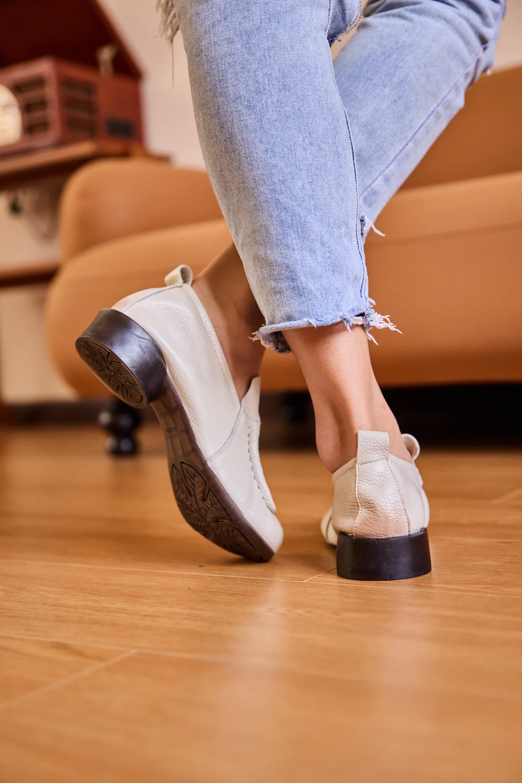 Rumour Has It | Nolita Leather Loafer - Cream - Image 5