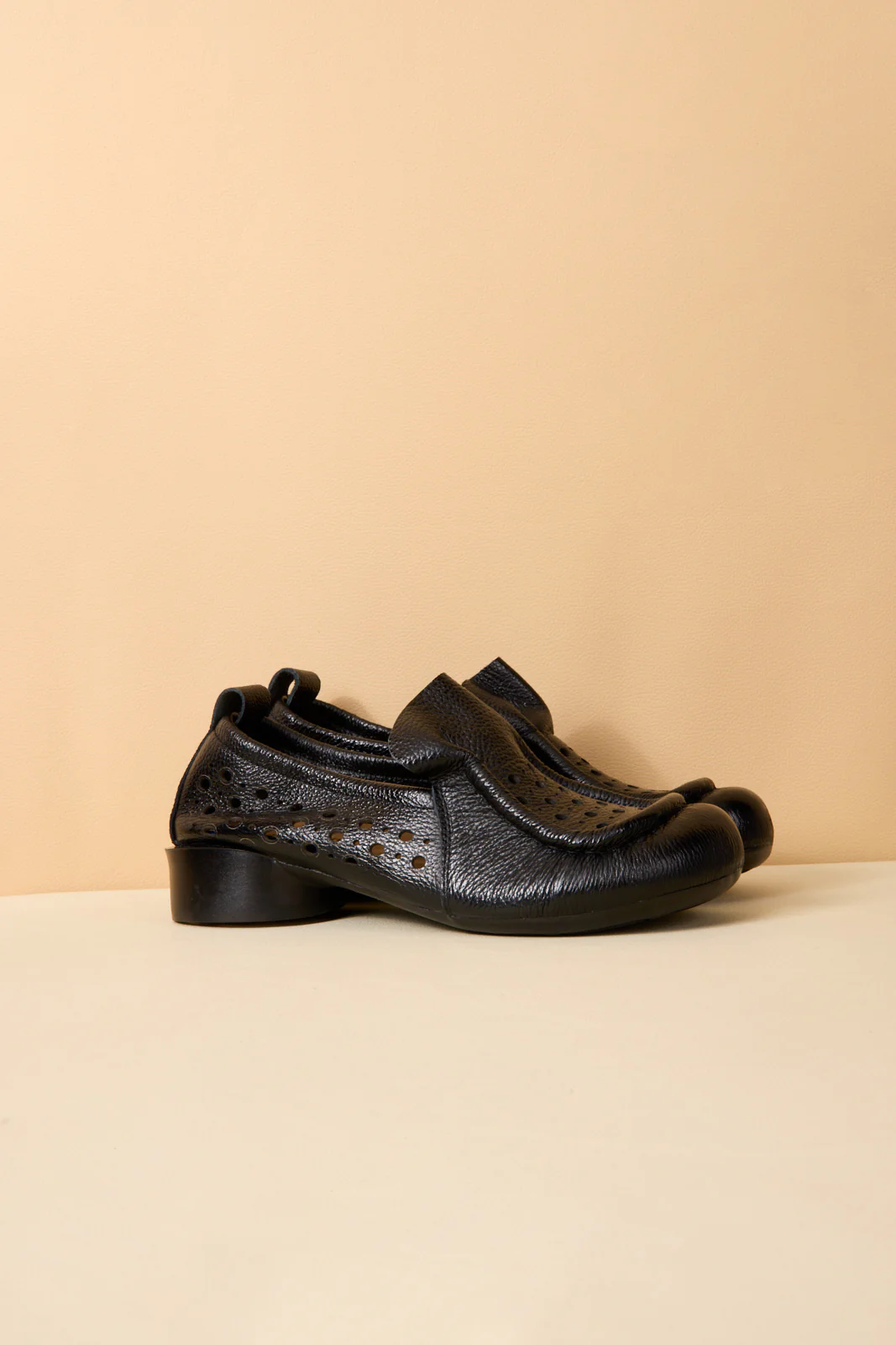 Rumour Has It | Nolita Perforated Leather Loafer - Black - Image 8