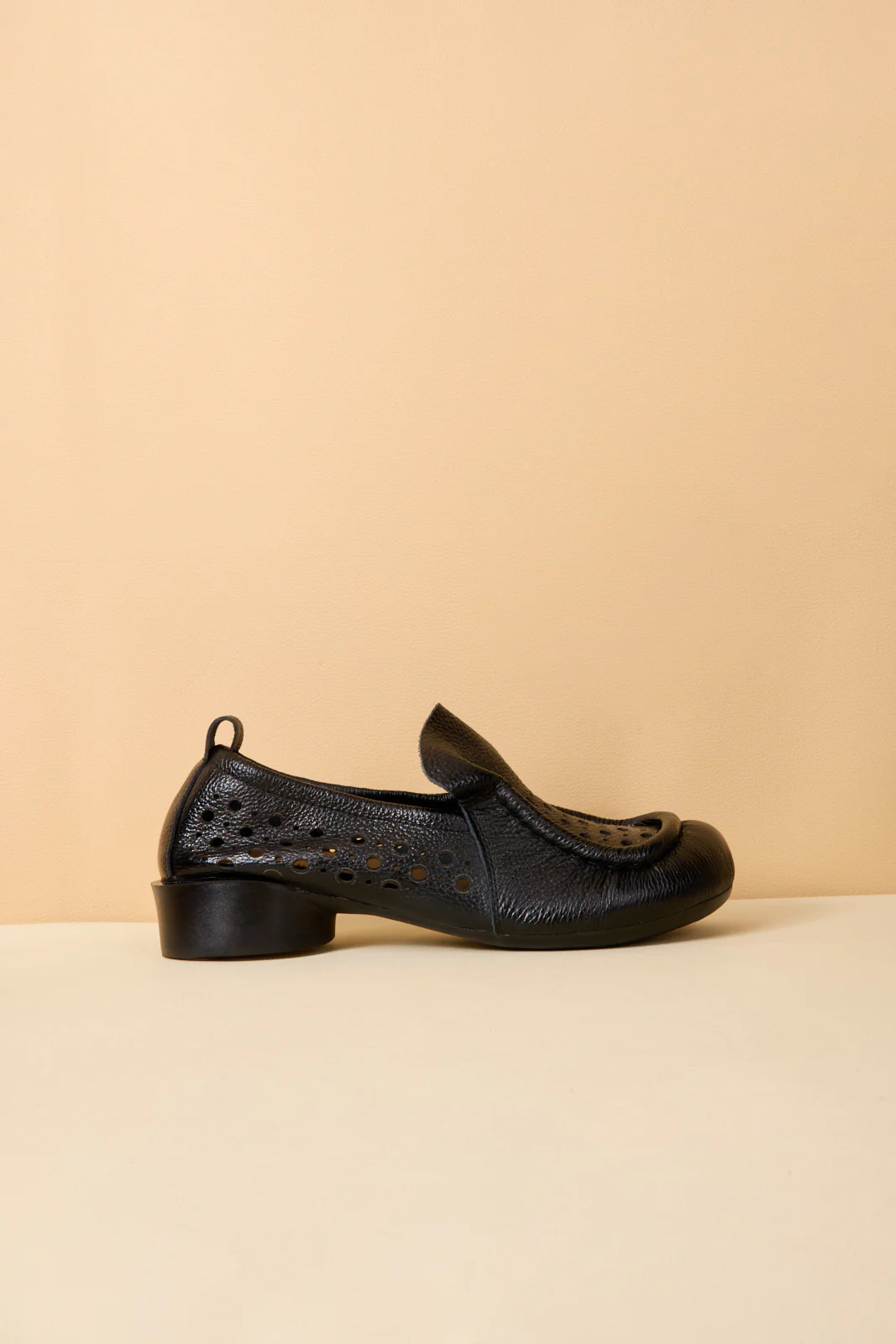 Rumour Has It | Nolita Perforated Leather Loafer - Black - Image 9
