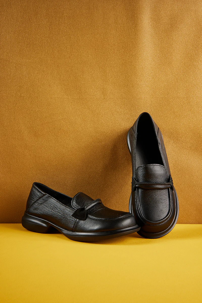 Rumour Has It | Simple Your Way Leather Loafer - Black - Image 9