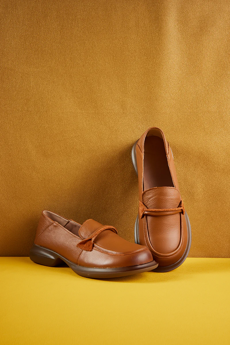 Rumour Has It | Simple Your Way Leather Loafer - Brown - Image 10