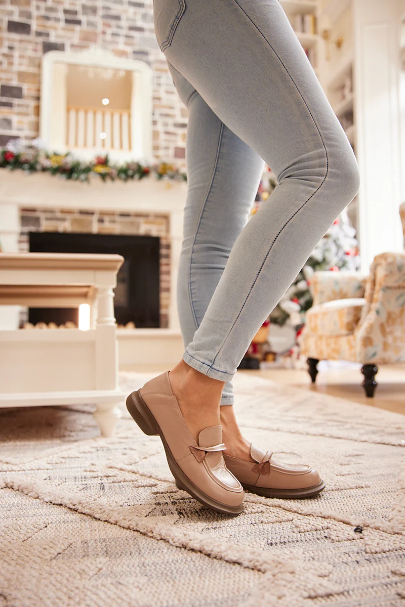 Rumour Has It | Simple Your Way Leather Loafer - Neutral - Image 4