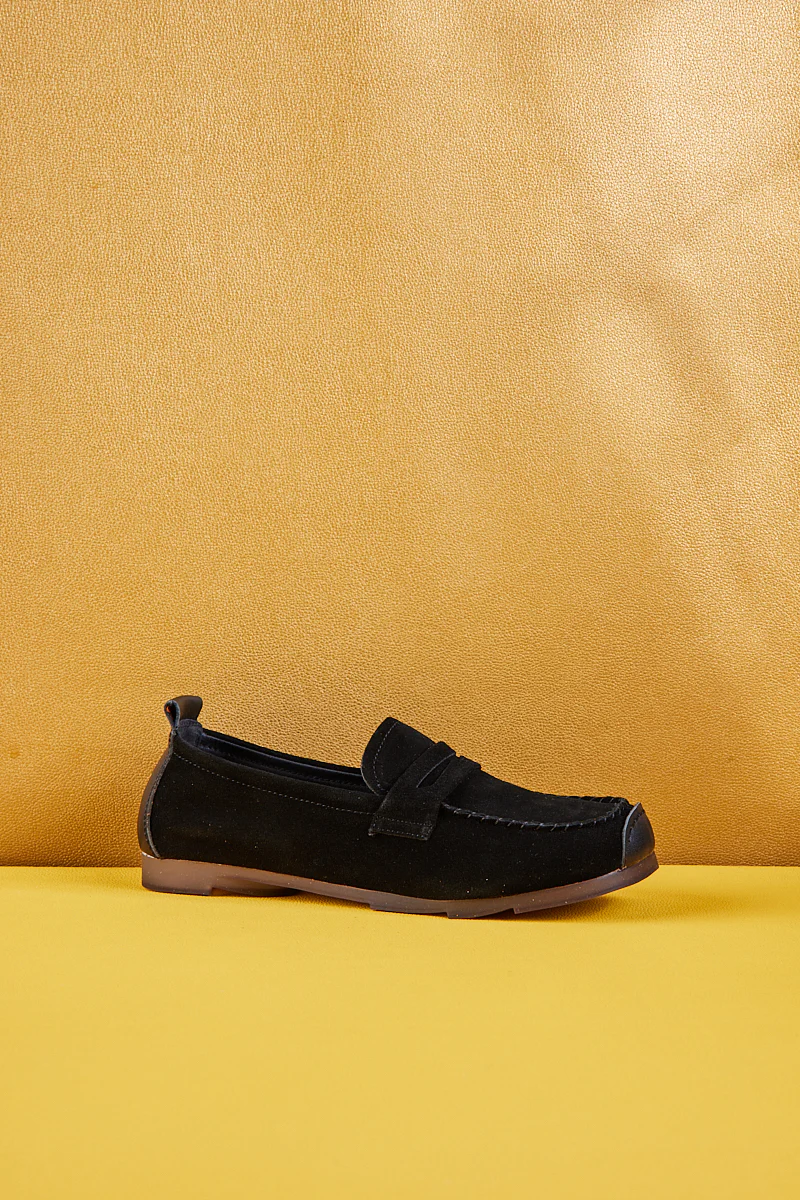Rumour Has It | Walk It Suede Moccasin Loafer - Black - Image 10