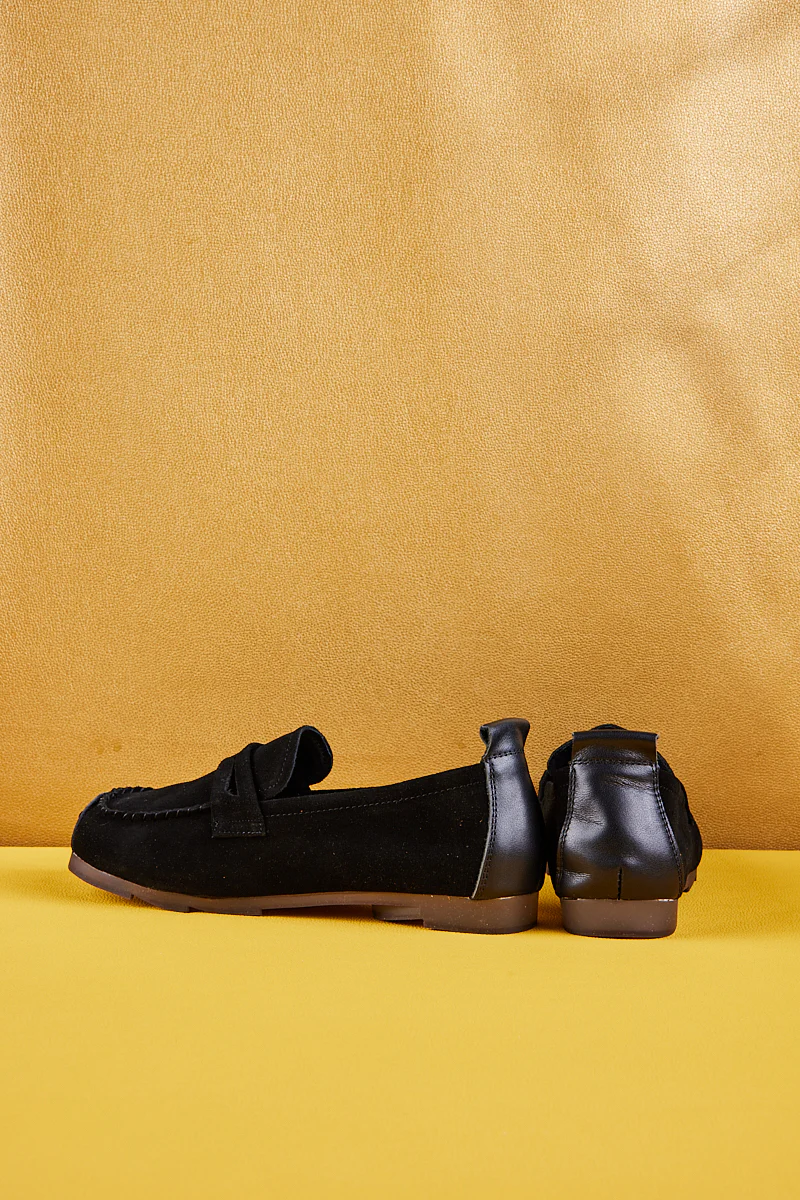 Rumour Has It | Walk It Suede Moccasin Loafer - Black - Image 11