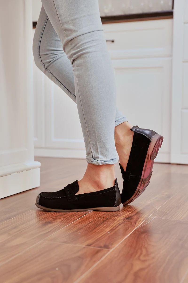 Rumour Has It | Walk It Suede Moccasin Loafer - Black - Image 5