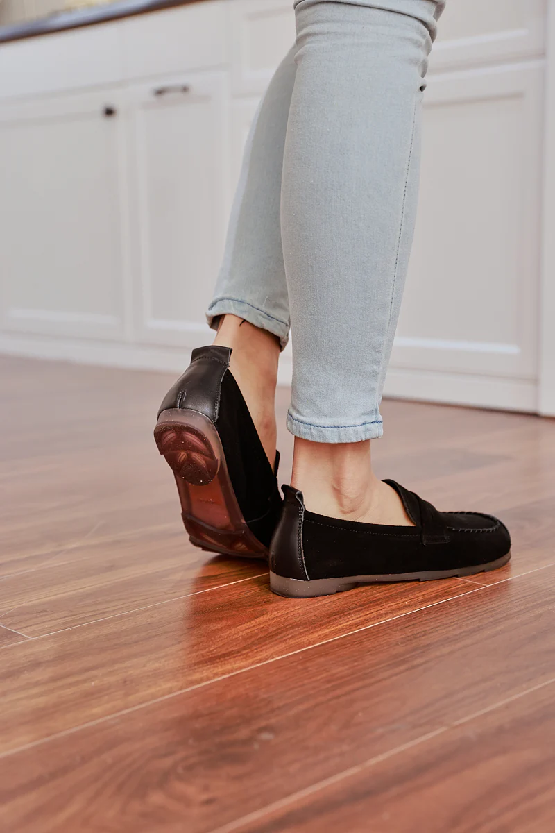 Rumour Has It | Walk It Suede Moccasin Loafer - Black - Image 6