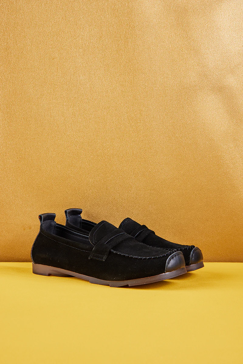 Rumour Has It | Walk It Suede Moccasin Loafer - Black - Image 9