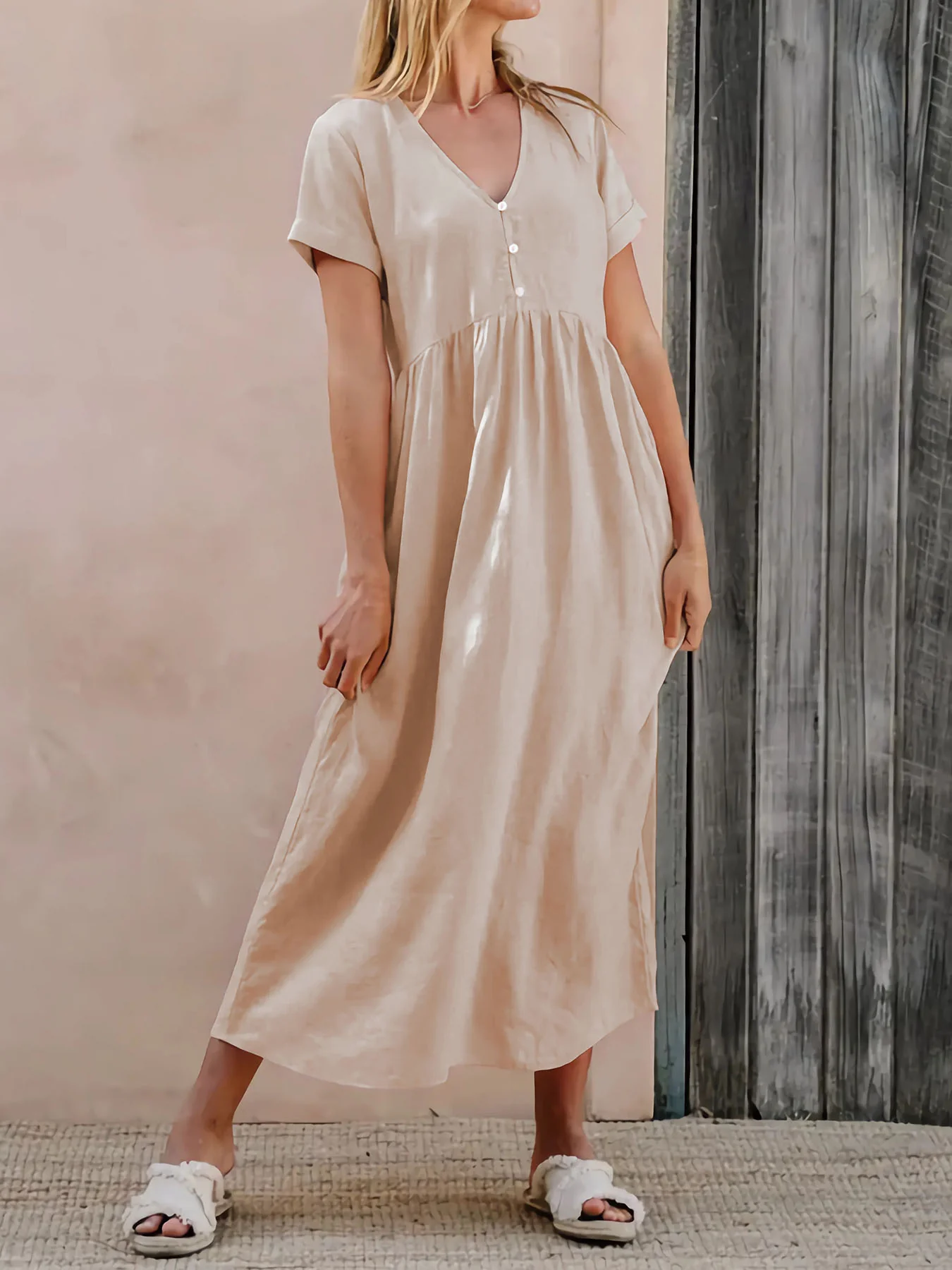 Sand And Sea Linen Midi Dress - Image 5