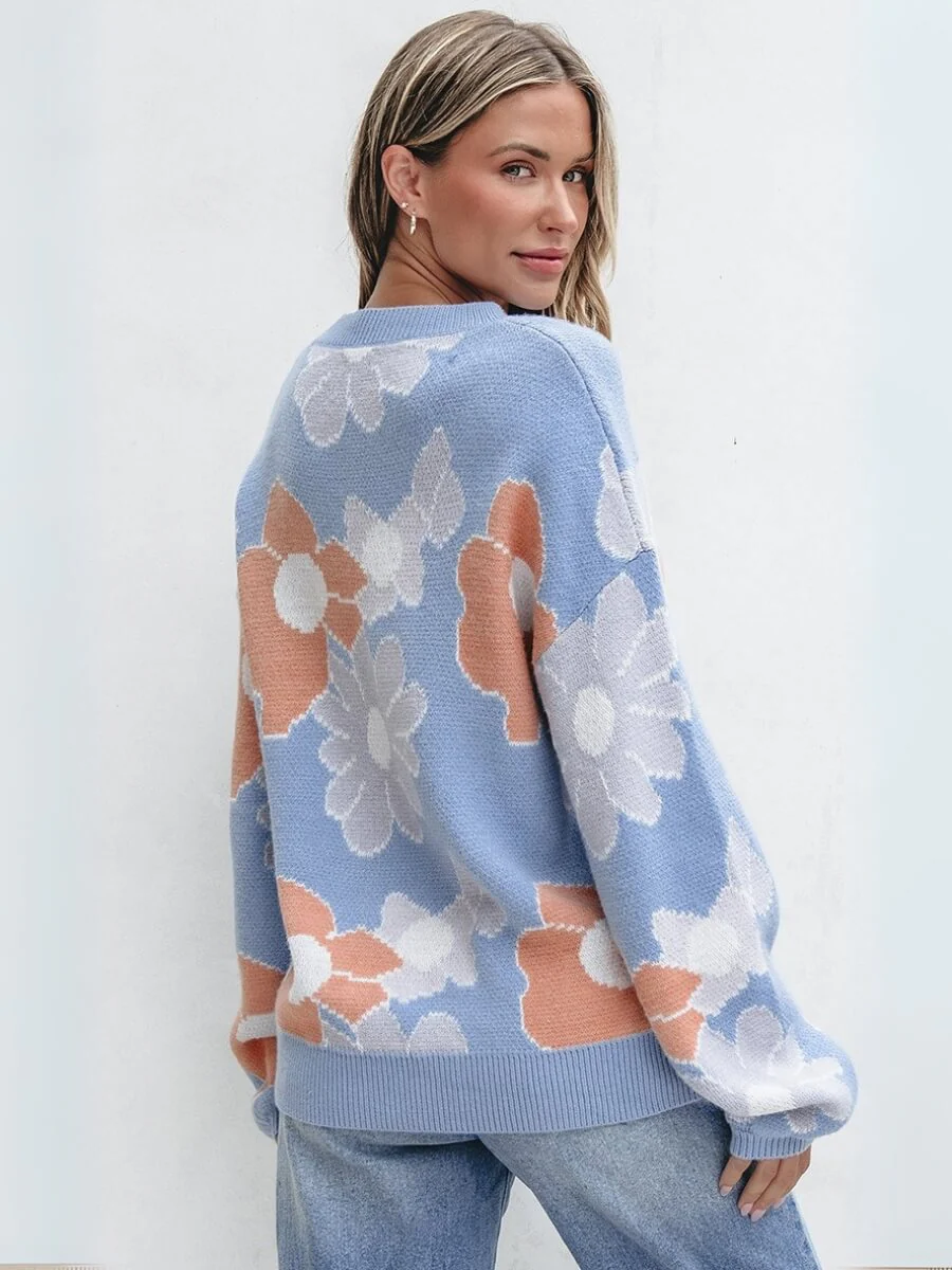 Sandrine Floral Knit Sweater - Image 4