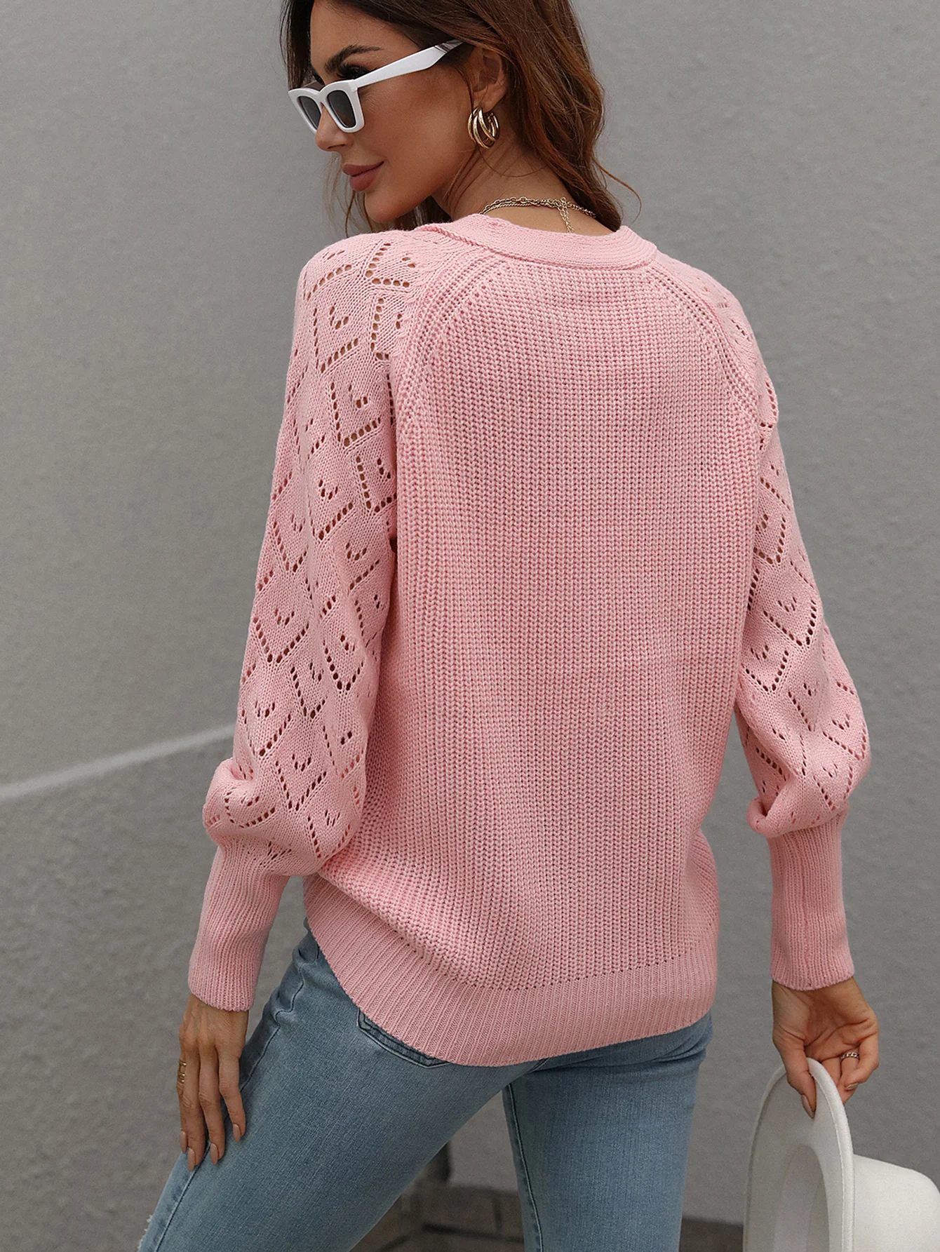 SHANTALL KNIT CARDIGAN - PINK - Image 3
