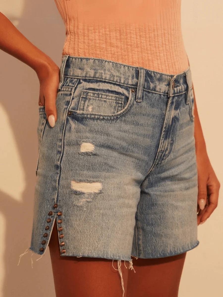 Shiva High Rise Denim Shorts - Image 3