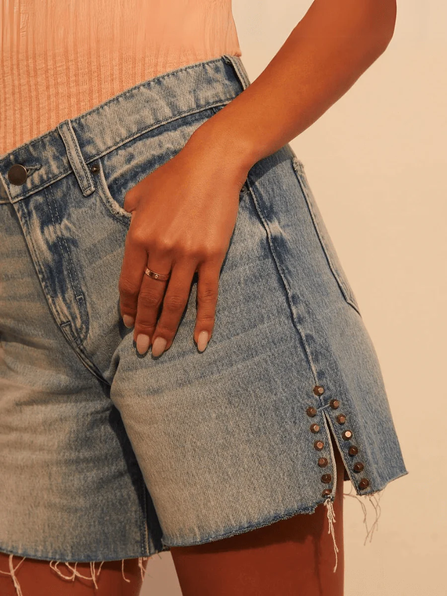 Shiva High Rise Denim Shorts - Image 4
