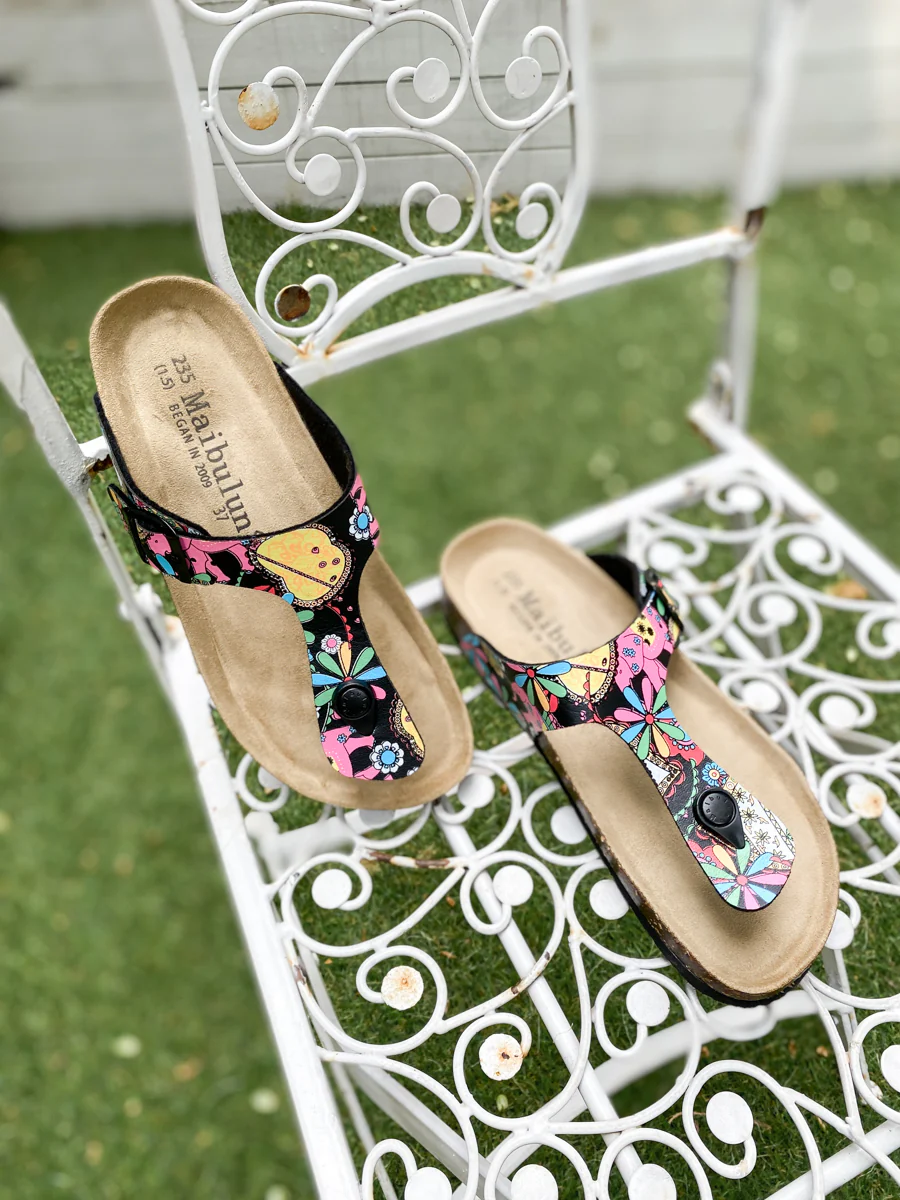 Signature T-Strap Sandals -MAIBULUN - Image 4