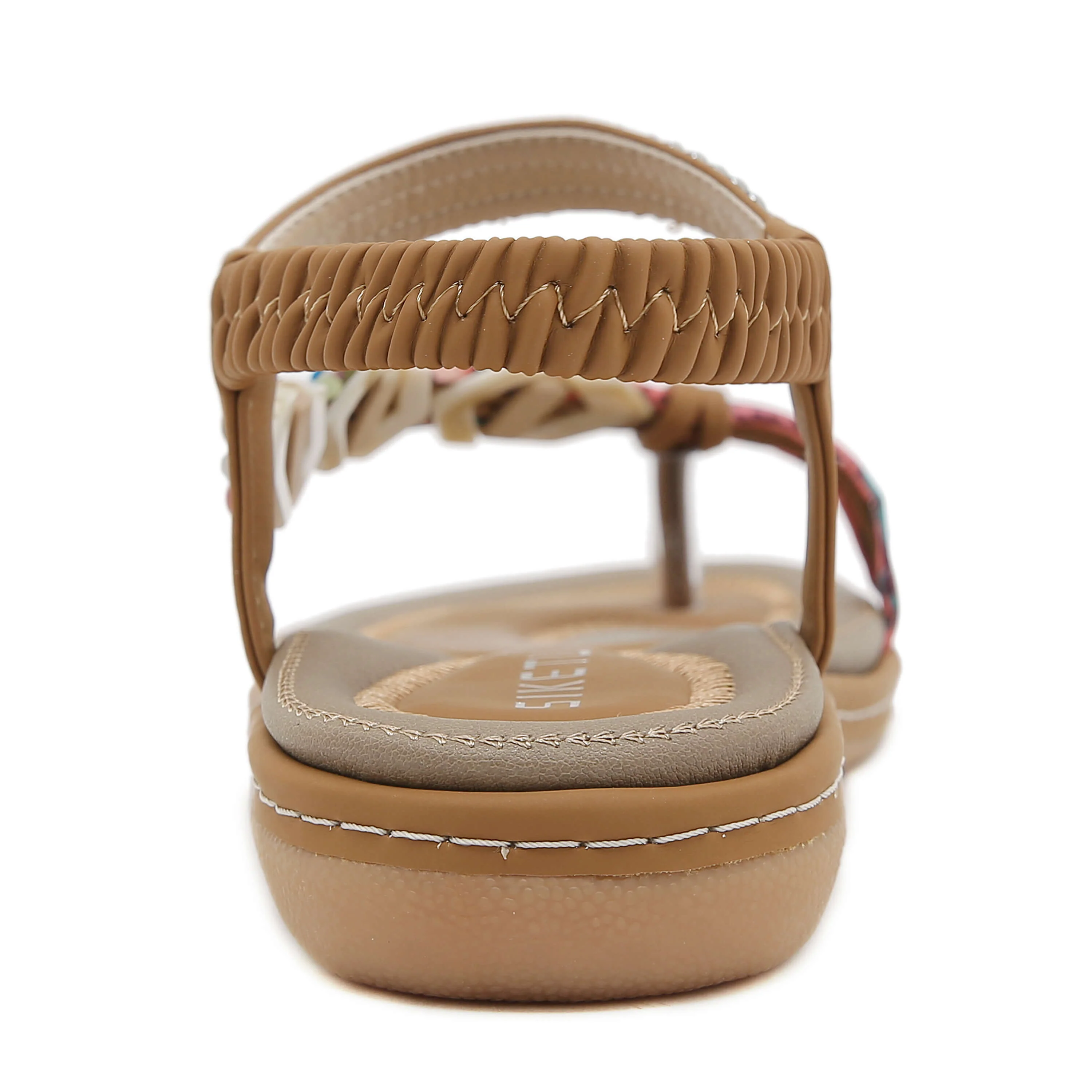 Siketu | Abbie Beaded Boho Thong Sandal - tan - Image 5