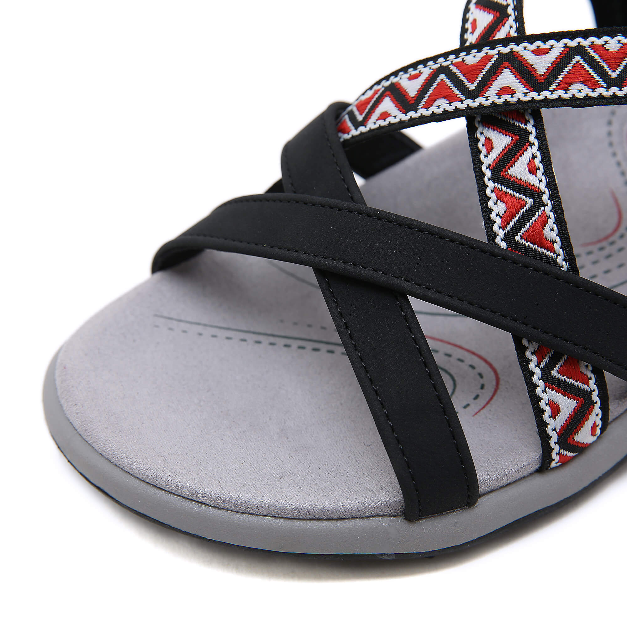 Siketu | Abstract Embroidered Footbed Sandal - Image 10