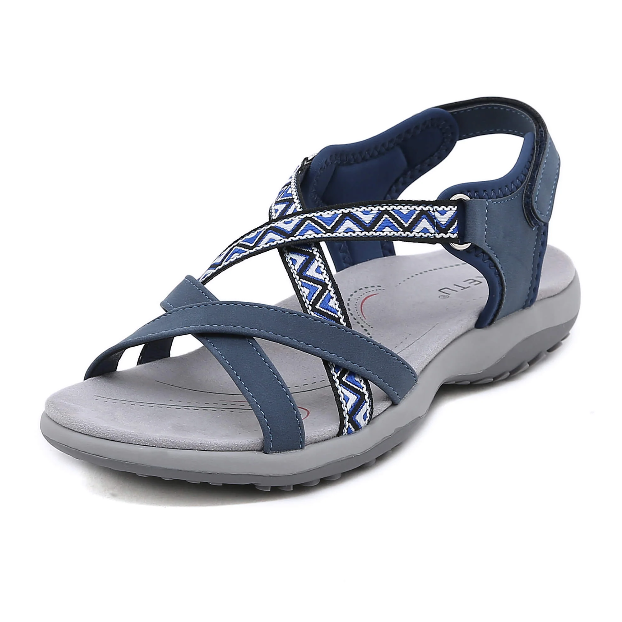 Siketu | Abstract Embroidered Footbed Sandal - Image 2