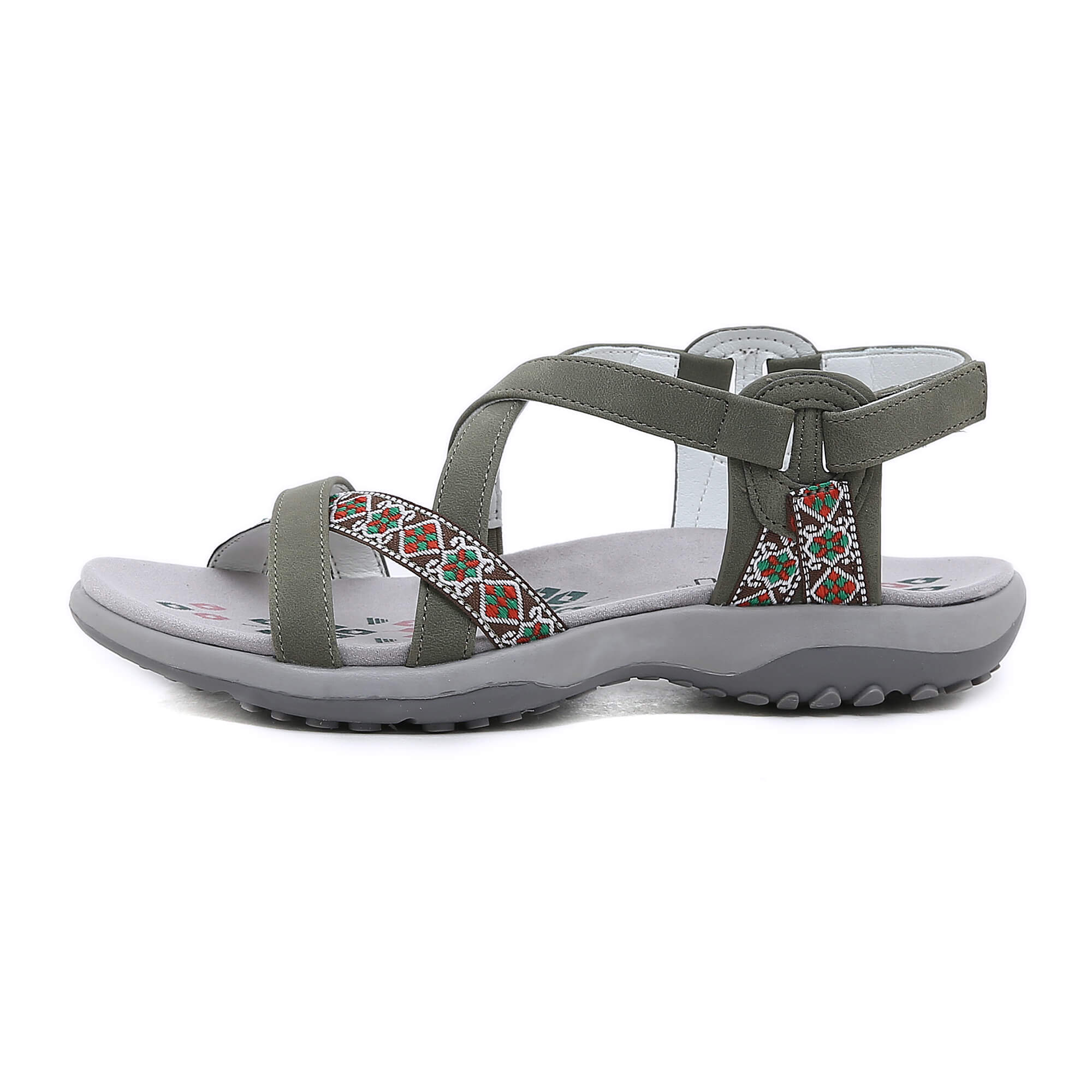 Siketu | Abstract Embroidered Strap Comfy Sandal - Image 14