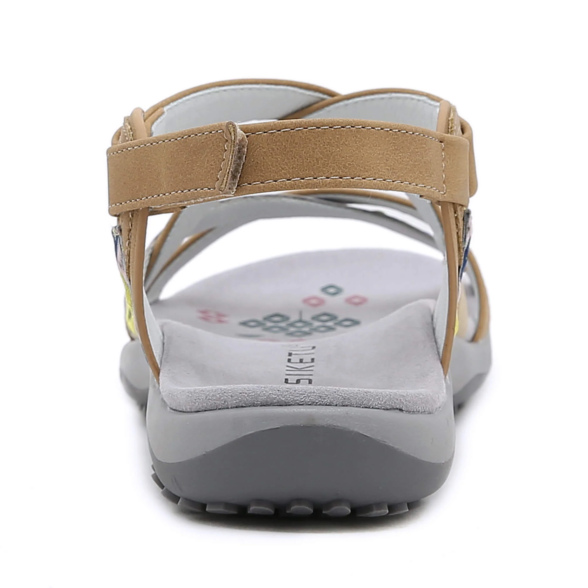 Siketu | Abstract Embroidered Strap Comfy Sandal - Image 5