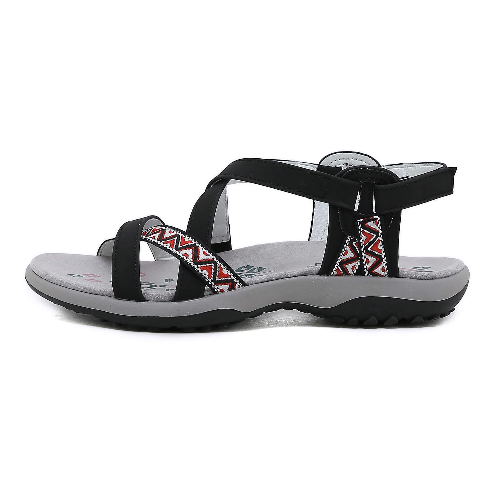 Siketu | Abstract Embroidered Strap Comfy Sandal - Image 8