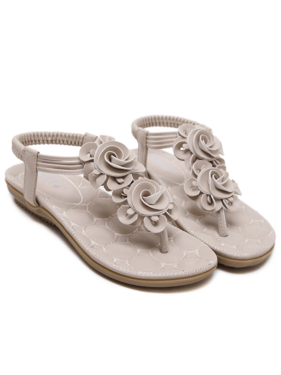 SIKETU | Apricot Rosette Sandals - Image 8