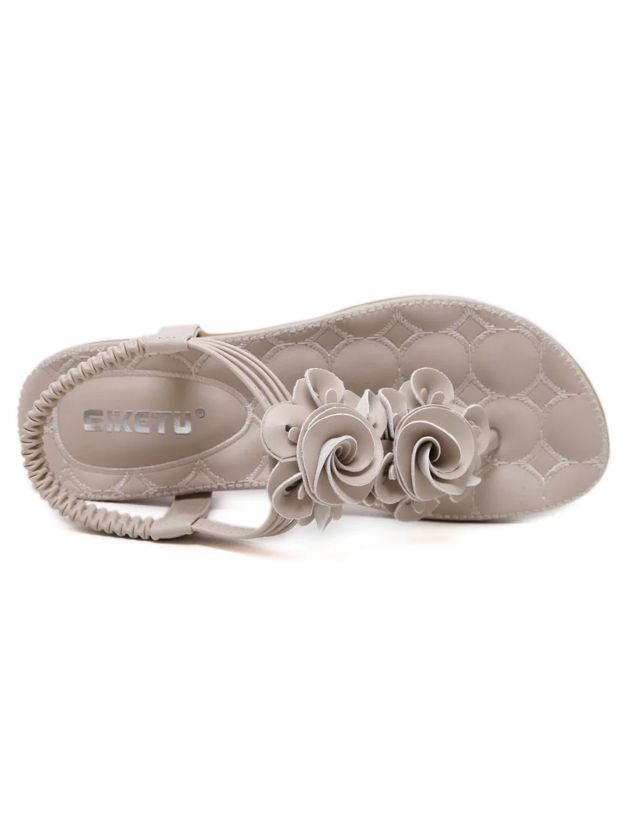 SIKETU | Apricot Rosette Sandals - Image 9